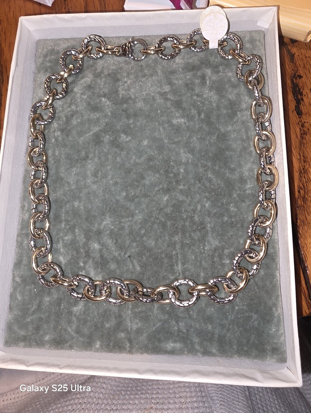Gold and Silver Two-Tone Chain Necklace - Women Jewelry